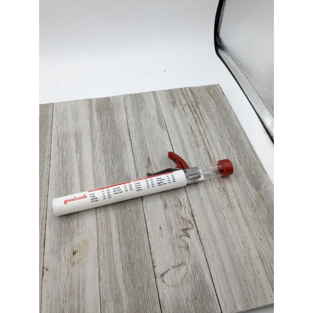 Vintage Good Cook Temp Candy Icing Deep Fat Kitchen Craft Thermometer W/ Cover